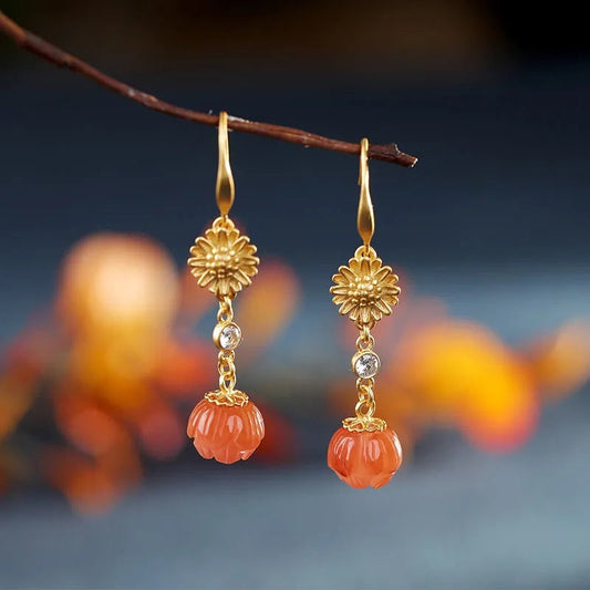 Vintage Handmade Gold Earring