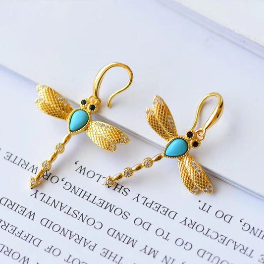 Delicate Artisan Gold Earring