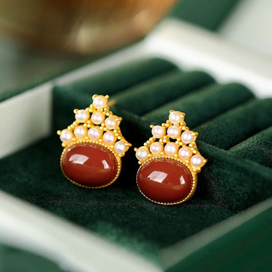 Vintage Handmade Gold Earring