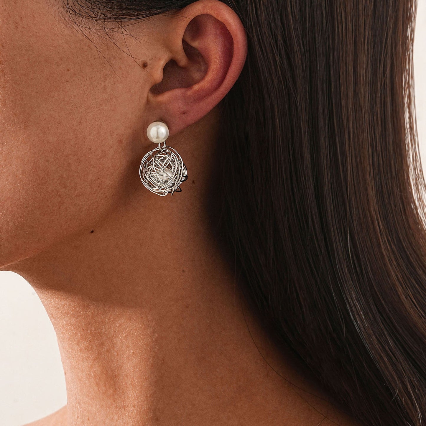 Delicate Artisan Pearl Earring