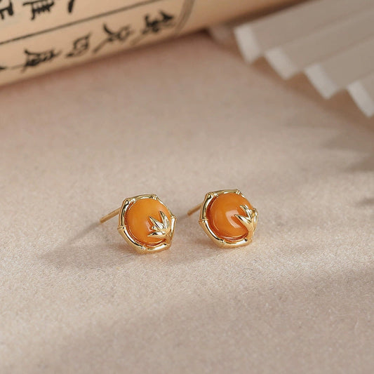 Delicate Artisan Gold Earring