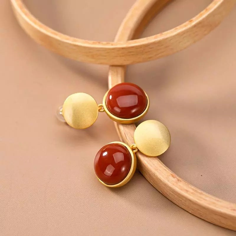 Vintage Handmade Gold Earring