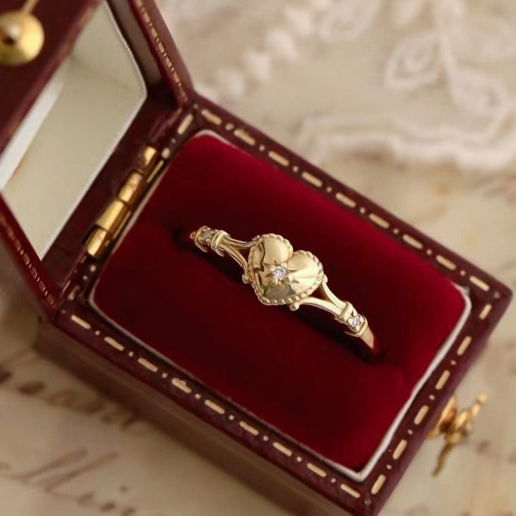 Delicate Artisan Gold Ring