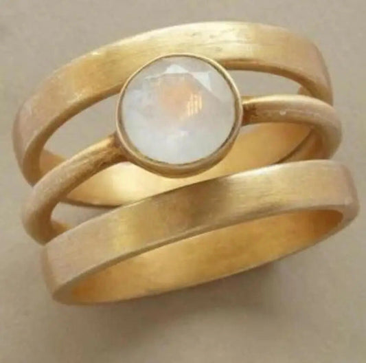 Delicate Artisan Gold Ring