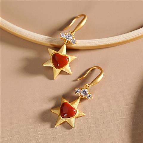 Delicate Artisan Gold Earring