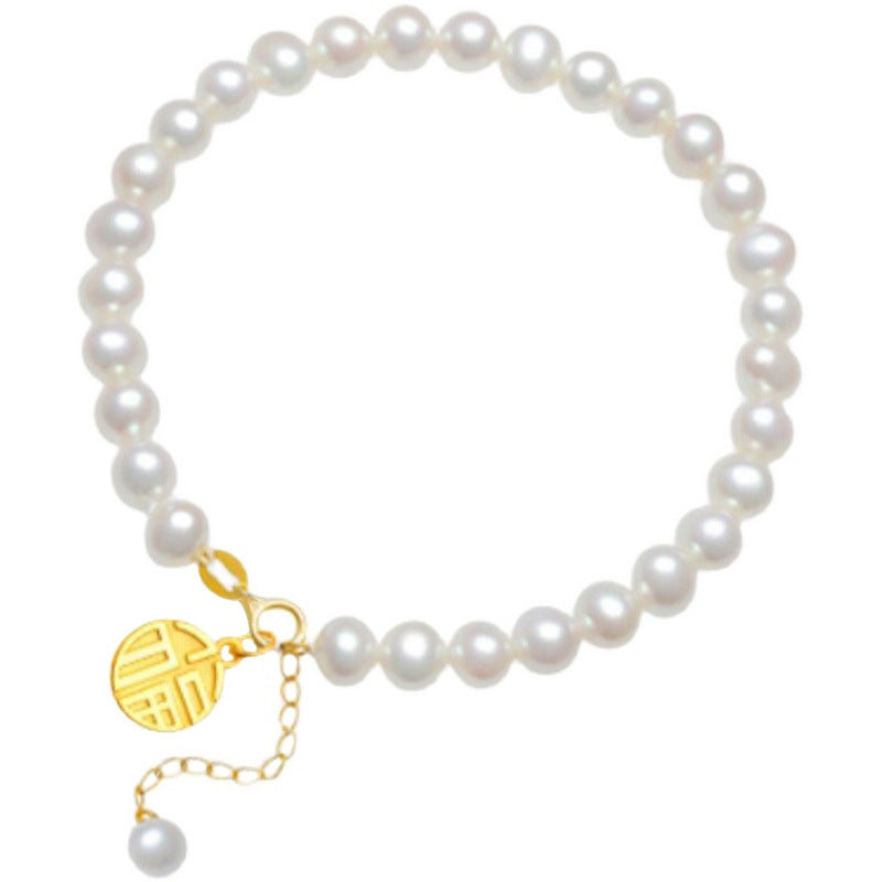 Delicate Artisan Pearl Bracelet