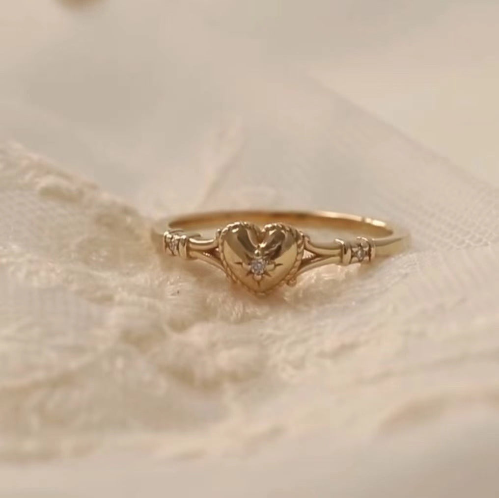 Delicate Artisan Gold Ring