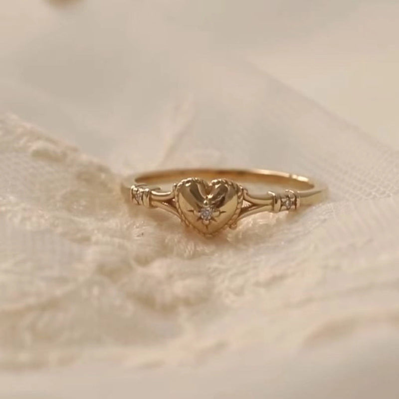 Delicate Artisan Gold Ring