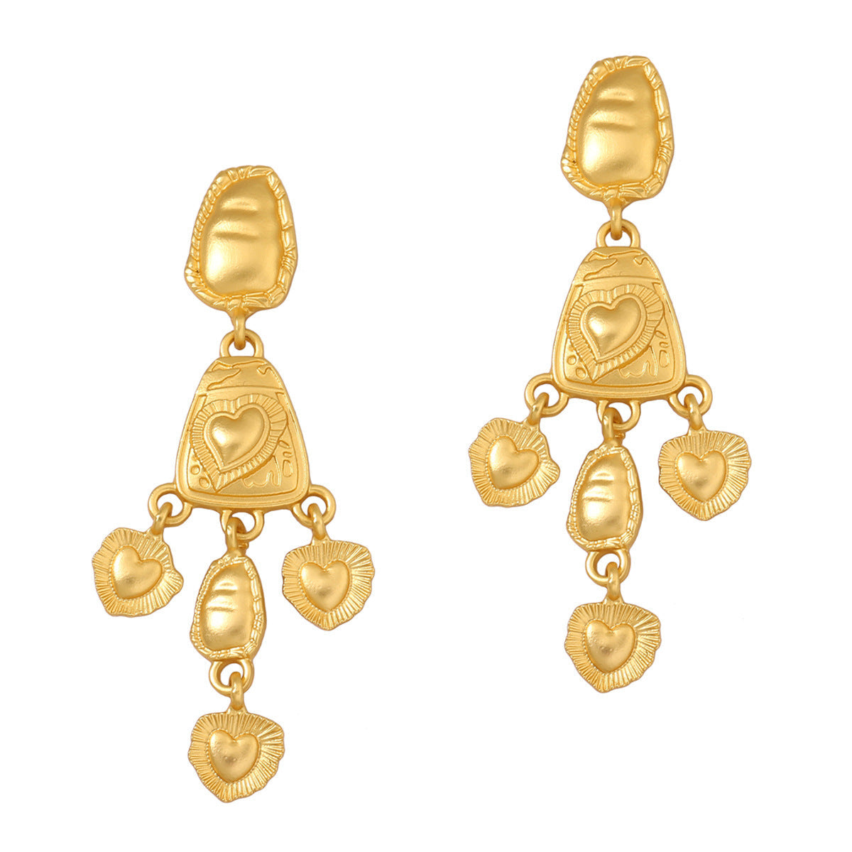 Delicate Artisan Gold Earring