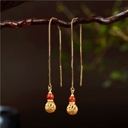 Vintage Handmade Gold Earring