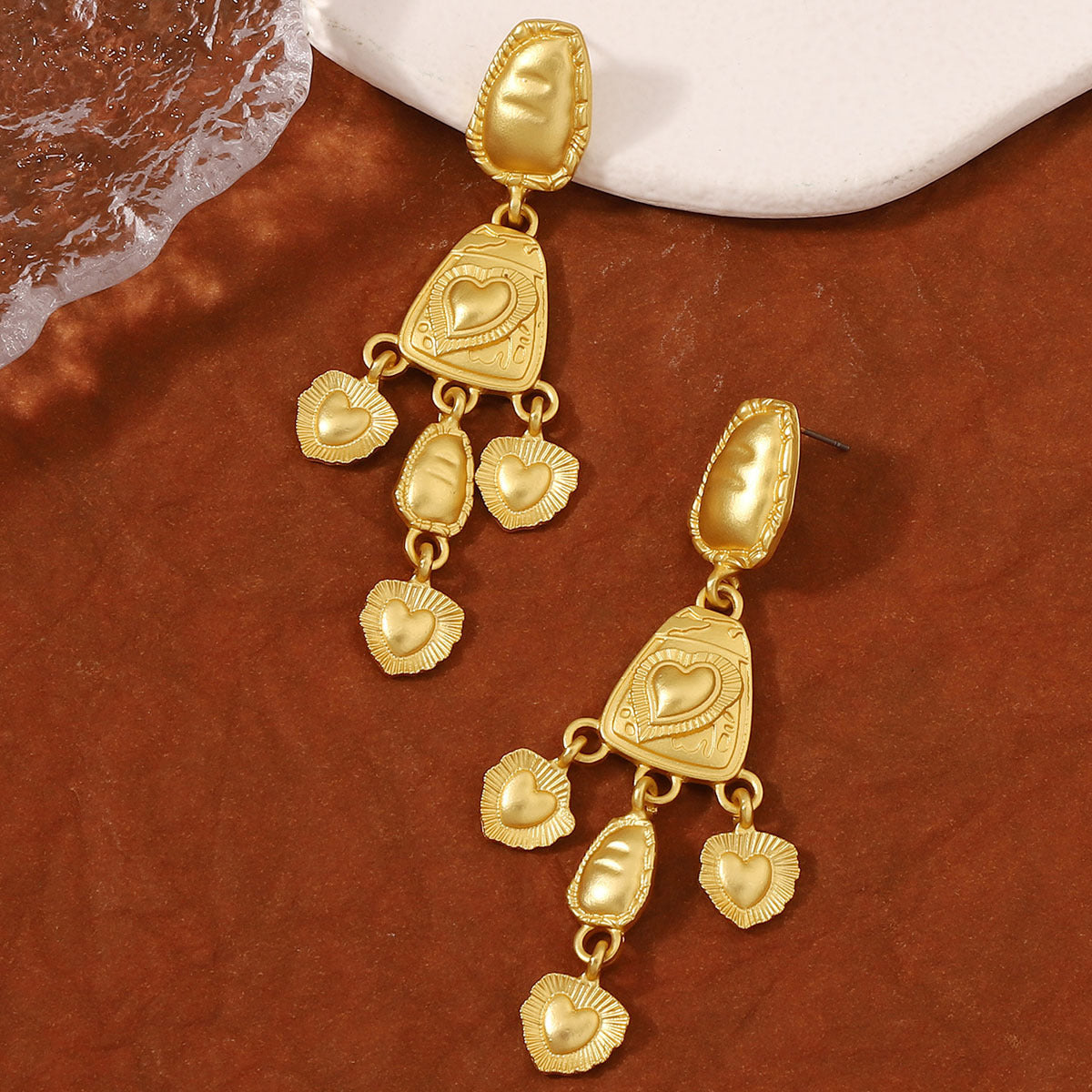 Delicate Artisan Gold Earring