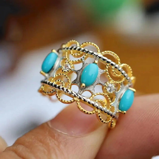 Delicate Artisan Gold Ring