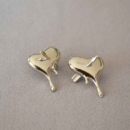 Delicate Artisan Gold Earring