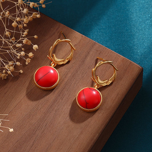 Vintage Handmade Gold Earring