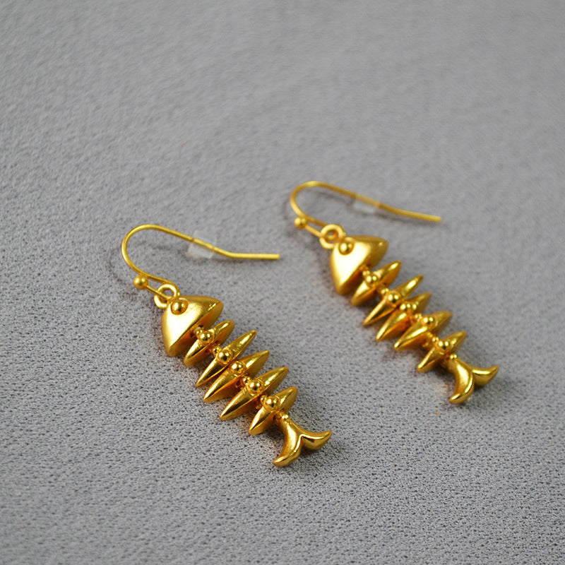 Vintage Handmade Gold Earring