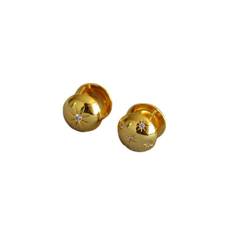Delicate Artisan Gold Earring