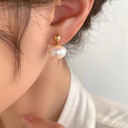 Delicate Artisan Pearl Earring