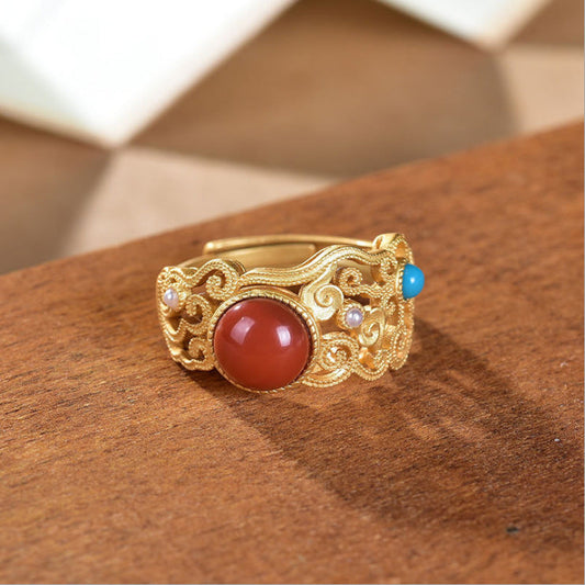 Delicate Artisan Gold Ring