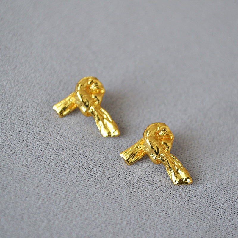 Vintage Handmade Gold Earring