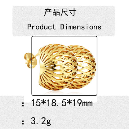 Delicate Artisan Gold Earring