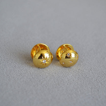 Delicate Artisan Gold Earring