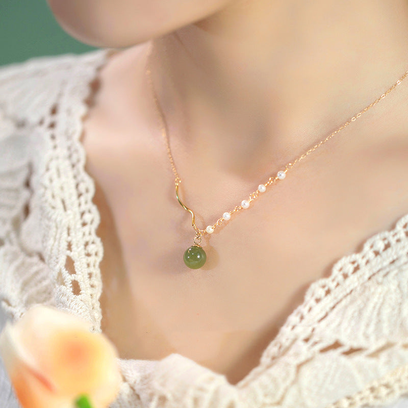 Delicate Artisan Pearl Necklace