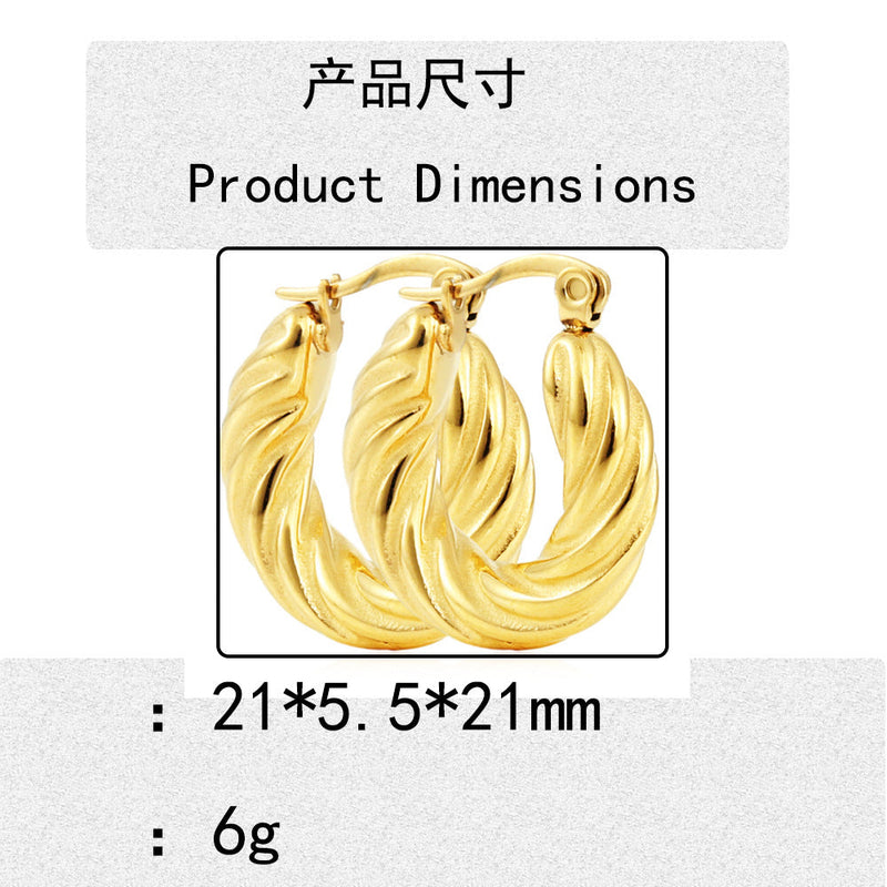 Delicate Artisan Gold Earring