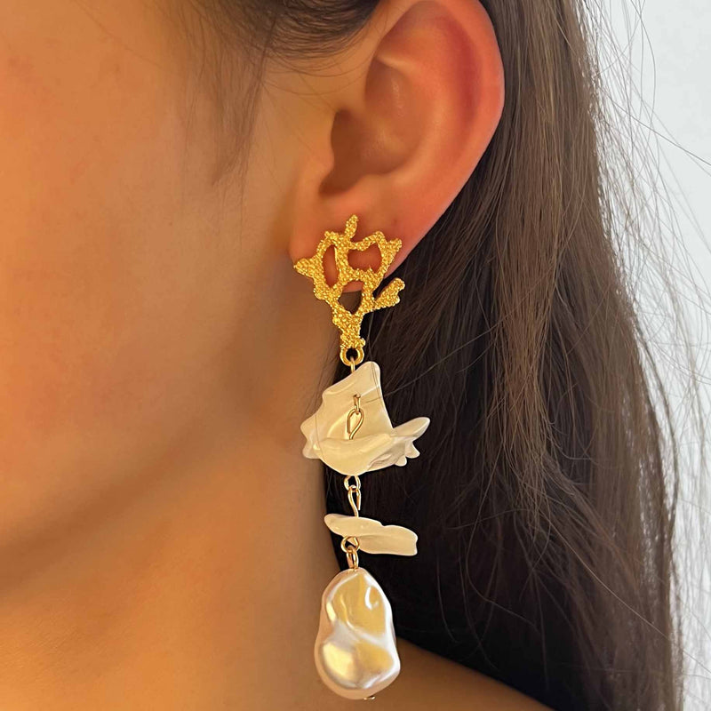 Delicate Artisan Pearl Earring
