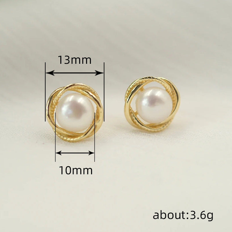 Delicate Artisan Pearl Earring