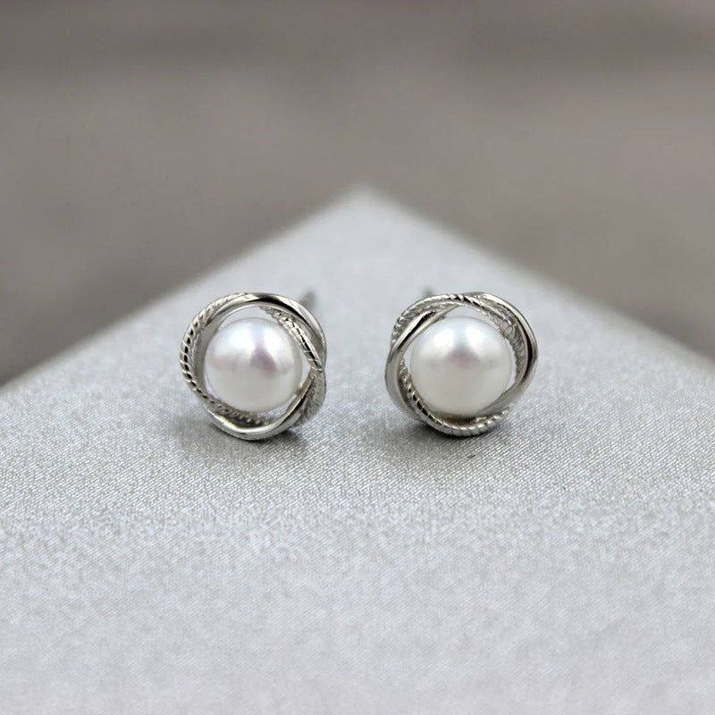 Delicate Artisan Pearl Earring