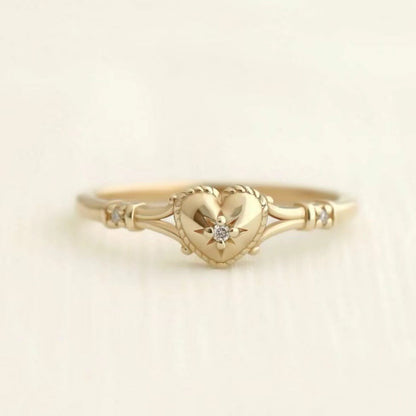 Delicate Artisan Gold Ring