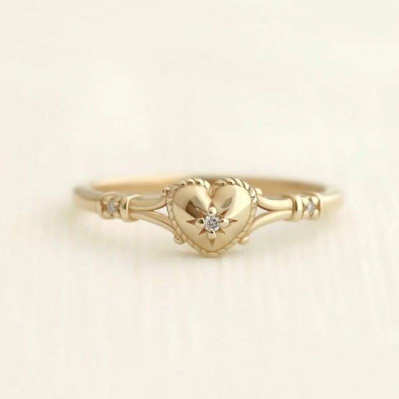 Delicate Artisan Gold Ring