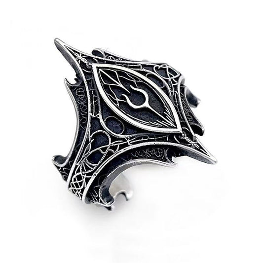 Obsidian Spear Crown Ring