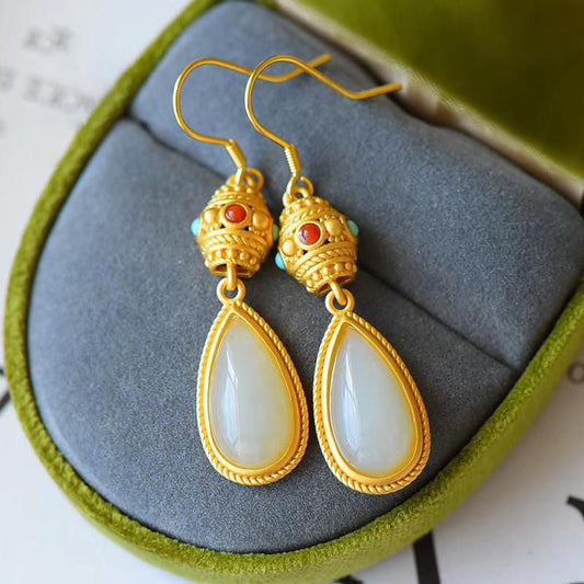 Delicate Artisan Gold Earring