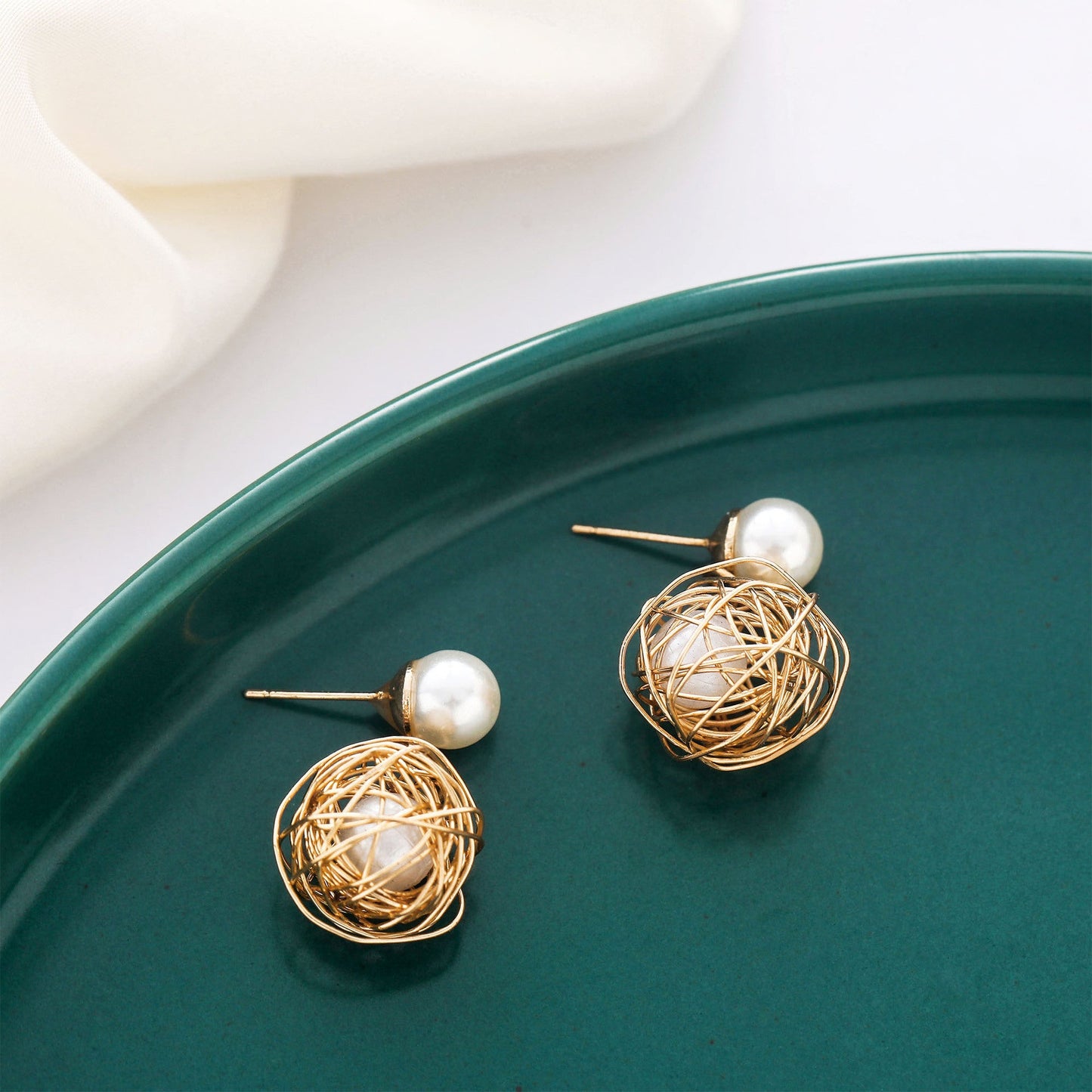 Delicate Artisan Pearl Earring