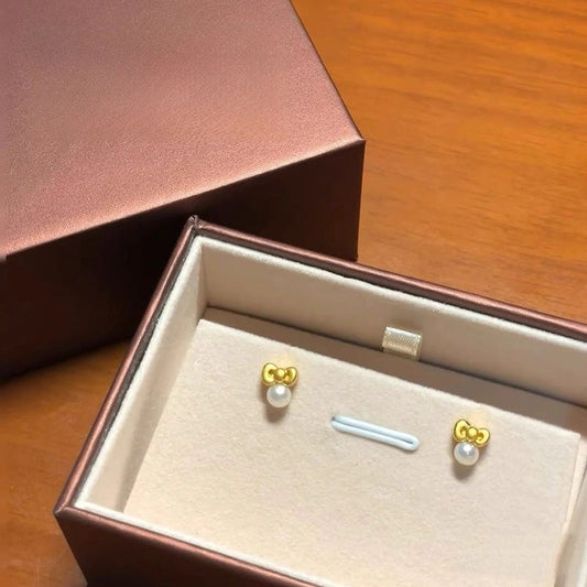 Delicate Artisan Gold Earring
