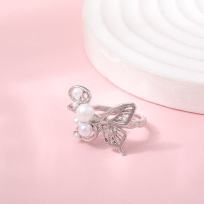 Delicate Artisan Pearl Ring