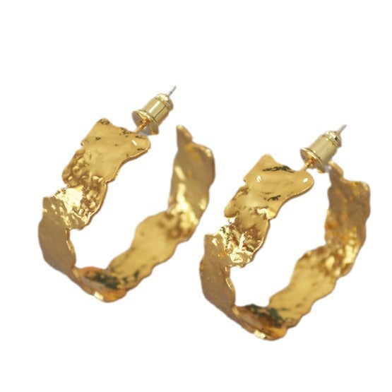 Delicate Artisan Gold Earring