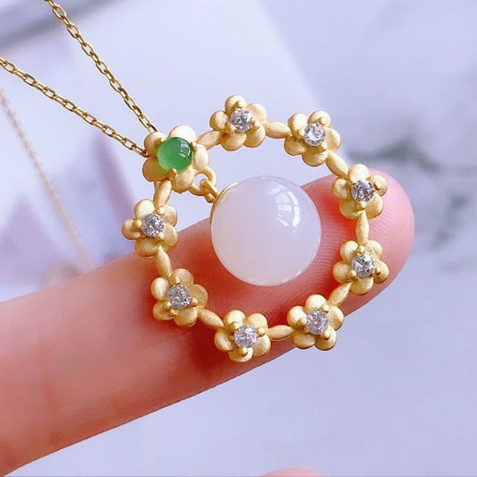 Delicate Artisan Gold Pendant