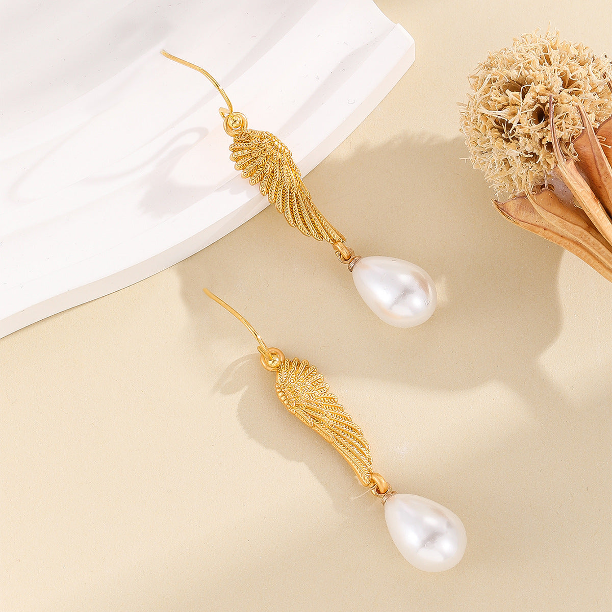 Delicate Artisan Gold Earring