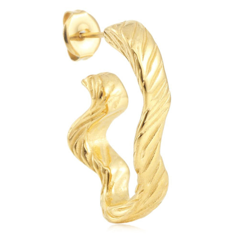 Delicate Artisan Gold Earring
