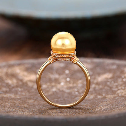 Delicate Artisan Pearl Ring