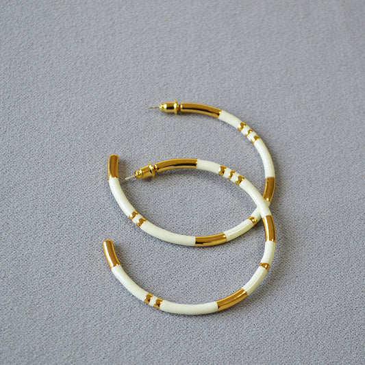 Delicate Artisan Gold Earring