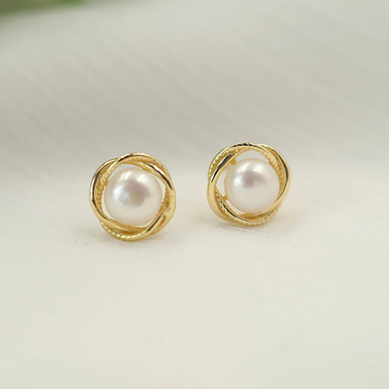 Delicate Artisan Pearl Earring