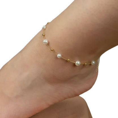 Stunning Pearl Anklet for Daily Wear