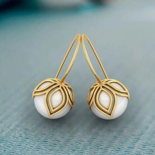 Delicate Artisan Gold Earring