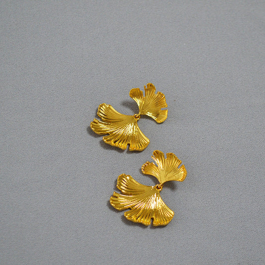 Delicate Artisan Gold Earring