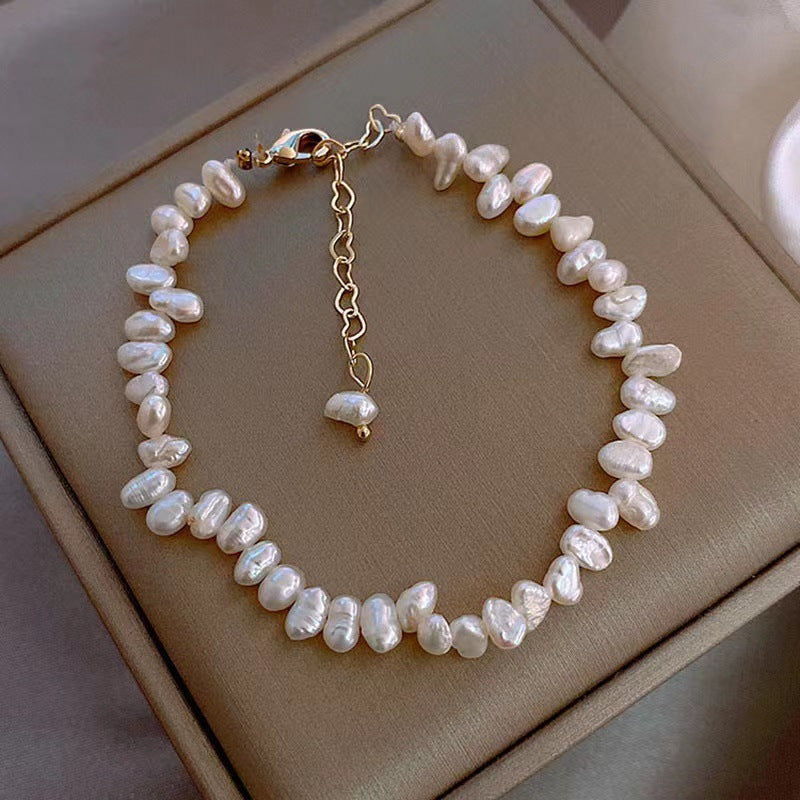 Delicate Artisan Pearl Bracelet