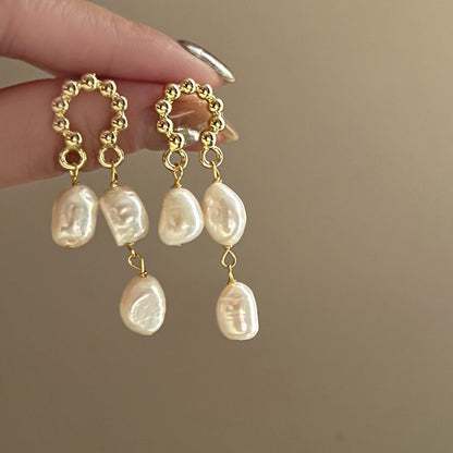 Delicate Artisan Pearl Earring