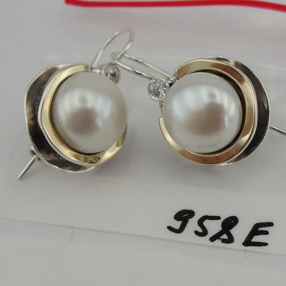 Delicate Artisan Pearl Earring